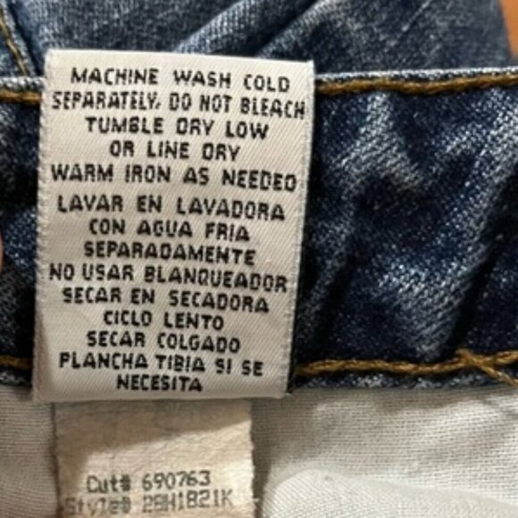 Vintage lei Low Rise Flare Jeans 27" Waist 100% Cotton - Picture 12 of 14